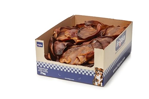 Frigera Schweineohren 30 St. 1260g – Natürlicher Hundesnack, Gluten- und Getreidefrei, Langlebiger Kauspaß von friGERA