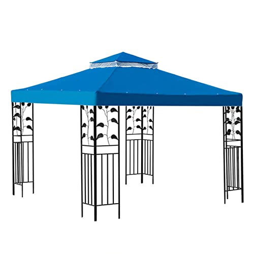 Pavillon Ersatzdach 3x3 Wasserdicht, Sonnenschutz Doppeldach Schutzhaube, Ersatzbezug Pavillonabdeckung 200g/m² (Farbe : Blau) von frides