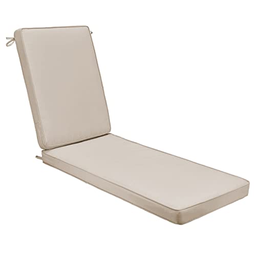 frides Liegenauflage Liegenpolster Sonnenliege Auflage Gartenliege Polsterauflage Mit Abnehmbarem Bezug Und Trageriemen(Beige,80"x26"x3") von frides