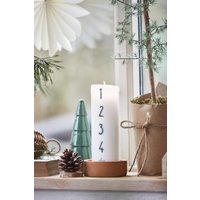 Adventkerze 1-4 Weiss Kerze Mit Zahlen Adventkerze 1-4 Weiss Kerze Mit Zahlen von friedaswelt