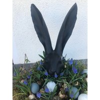 Frühlingsdeko/Osterdeko Hasenkopf Schwarz von friedaswelt