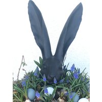 Frühlingsdeko/Osterdeko Hasenkopf Schwarz von friedaswelt