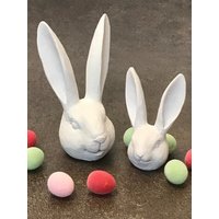 Frühlingsdeko/Osterdeko Hasenkopf Weiß/ 2 Größen von friedaswelt