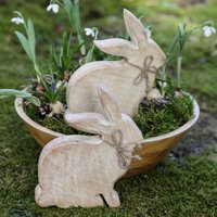 Frühlingsdeko Hase Dost/Osterdeko Holz Frühlingsdeko Hase Dost/Osterdeko Holz von friedaswelt