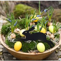 Frühlingsdeko Schwarzer Hase/Osterdeko Metall von friedaswelt