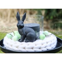 Frühlingsdeko Schwarzer Hase/Osterdeko in Zwei Größen von friedaswelt