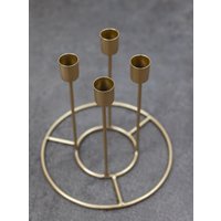Metall-Spitz Kerzenhalter X 4 Gold von friedaswelt
