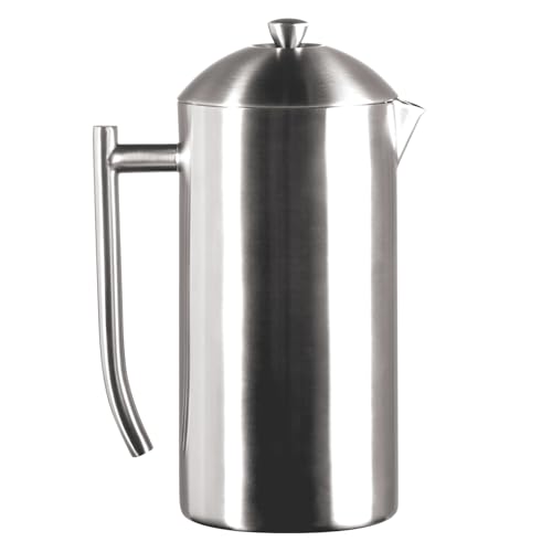frieling 231 Double Wall Stainless Steel Französische Presse Kaffeemaschine mit Nullsediment-Dual-Sieb, Edelstahl, Gebürstet von frieling