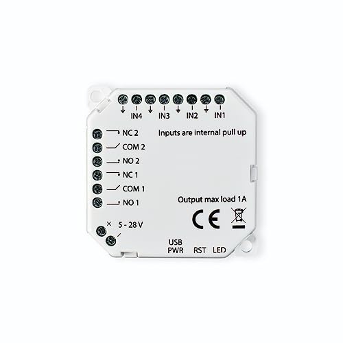 frient IO-Modul | Eingangs-/Ausgangsmodul | Smart Home Konnektivitätsmodul | Smart Home Schnittstelle für verkabelte Geräte | Zigbee | Funktioniert mit Homey, Home Assistant und SmartThings von frient