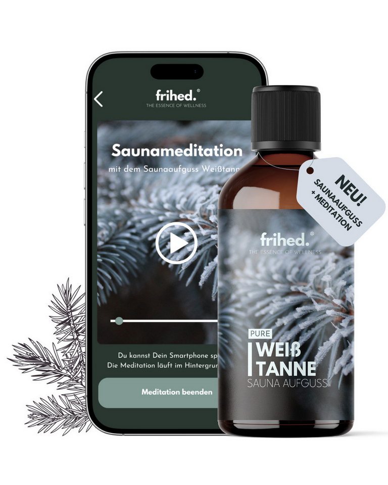 frihed. Nordic Wear Aufgusskonzentrat Saunaaufguss mit App Meditation - langanhaltender Duft, 100 ml von frihed. Nordic Wear