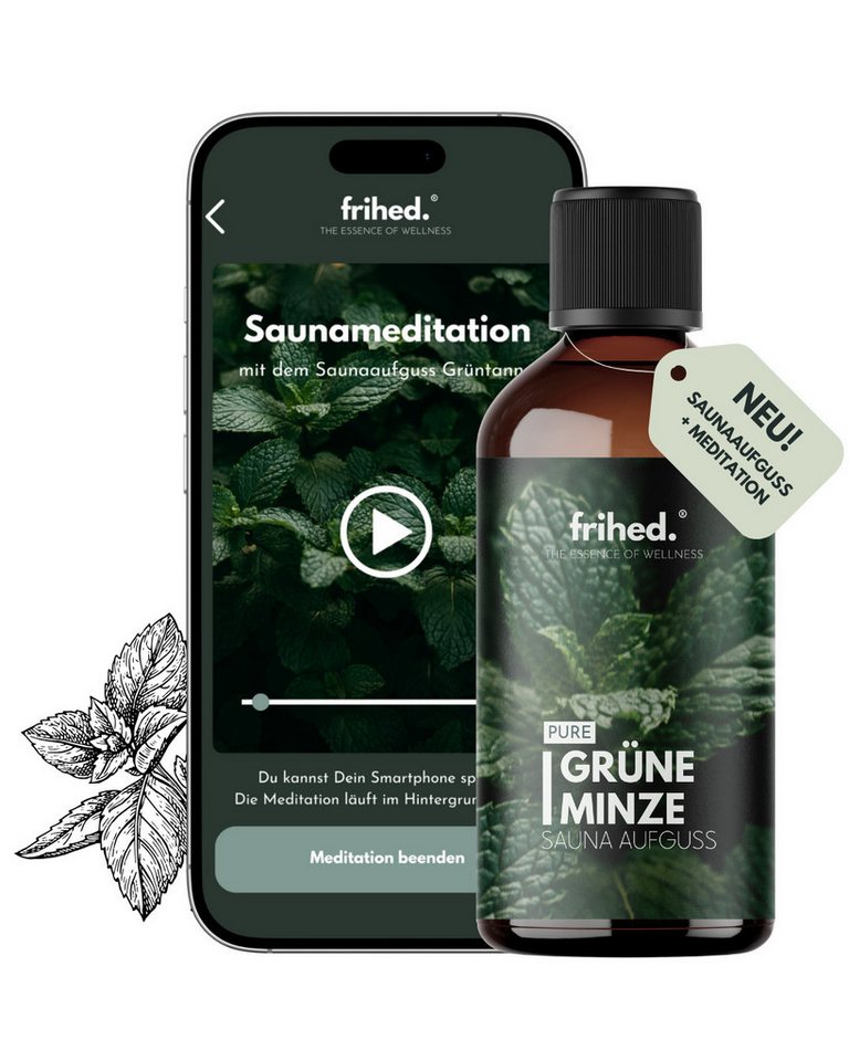 frihed. Nordic Wear Aufgusskonzentrat Saunaaufguss mit App Meditation - langanhaltender Duft, 100 ml von frihed. Nordic Wear