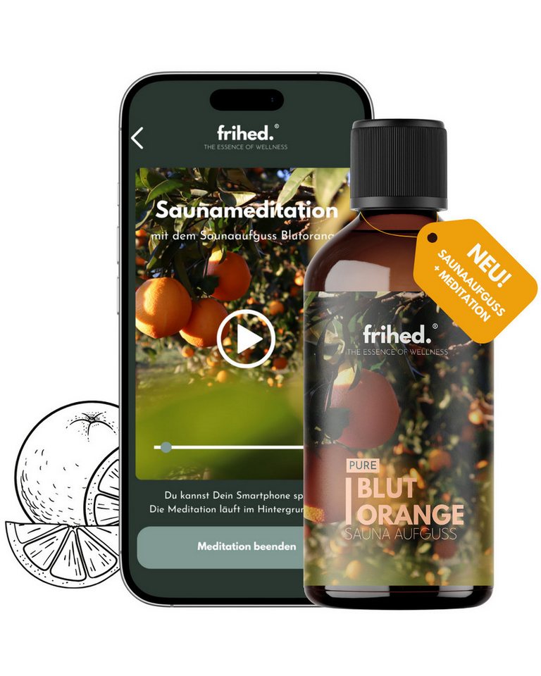 frihed. Nordic Wear Aufgusskonzentrat Saunaaufguss mit App Meditation - langanhaltender Duft, 100 ml von frihed. Nordic Wear