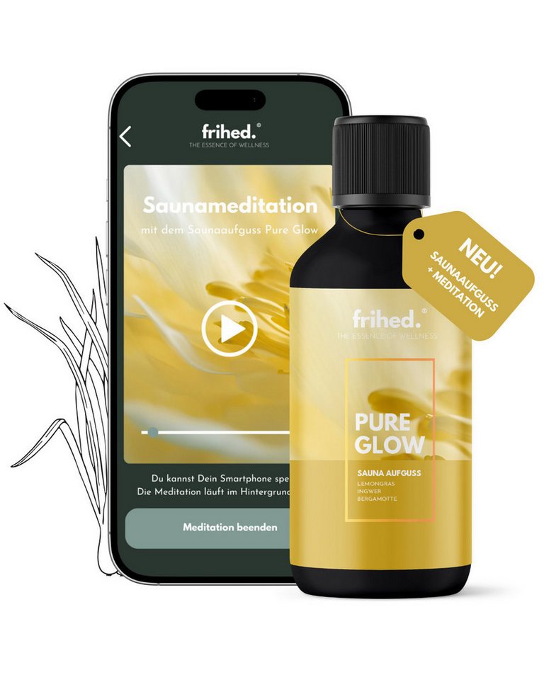 frihed. Nordic Wear Aufgusskonzentrat Saunaaufguss mit App Meditation - langanhaltender Duft, 100 ml von frihed. Nordic Wear