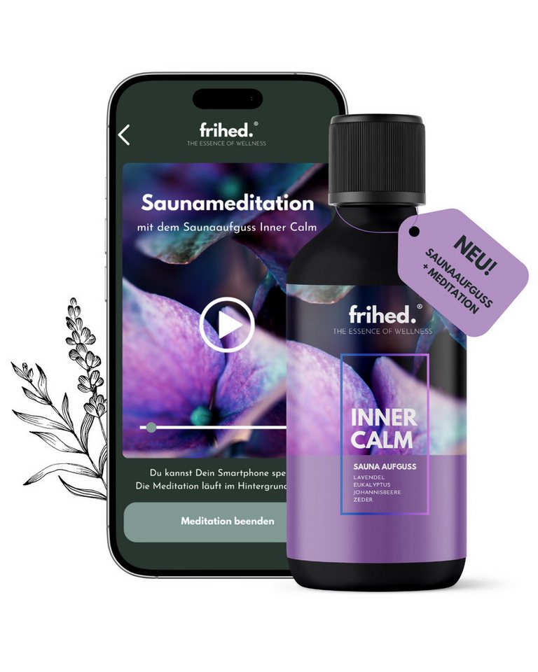 frihed. Nordic Wear Aufgusskonzentrat Saunaaufguss mit App Meditation - langanhaltender Duft, 100 ml von frihed. Nordic Wear
