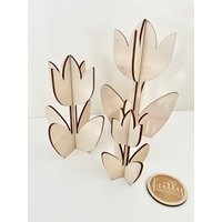 3D Tulpen Blumen Aus Holz Frühlingsdeko Natur | Frilly Designs von frillydesignsshop