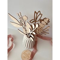 Holz Blumen | Aus Filigrane Frühlingsdeko Holzblumen Basteldekoration Geburtsblume Frilly Designs von frillydesignsshop