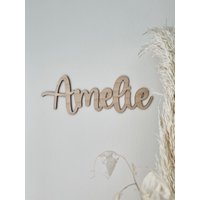 Personalisierter Schriftzug Aus Holz Mit Name - Türschild & Wanddeko Für Kinderzimmer | Individuelle Namensdeko Frilly Designs von frillydesignsshop