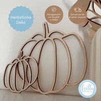 Kürbis Aus Holz Herbstdeko Natur | Frilly Designs von frillydesignsshop