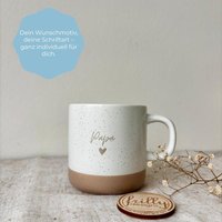 Papa - Personalisierte Keramiktasse Mit Deinem Text | Tasse Personalisiert Steingut Eigener Gravur Geschenk Zum Vatertag Frilly® von frillydesignsshop