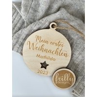Personalisierte Names Erstes Weihnachts-Kugeln, Weihnachten Personalisiertes Geschenk | Frilly Designs von frillydesignsshop