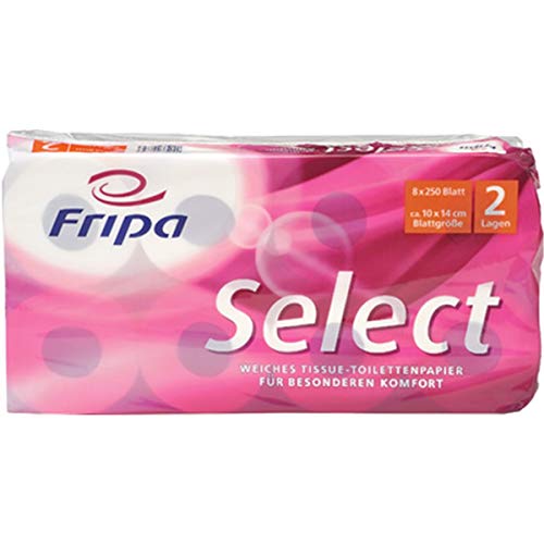 fripa 1040801 Toilettenpapier Select, 4-lagig, hochweiß von fripa