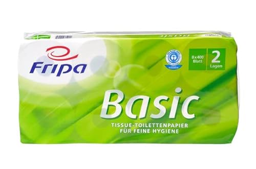 Toilettenpapier Basic, Packungsart und Inhalt, Set/Etui 8 Rollen, weiß von fripa