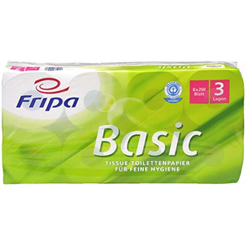 fripa 1510805 Toilettenpapier Basic, 2-lagig, weiß von fripa