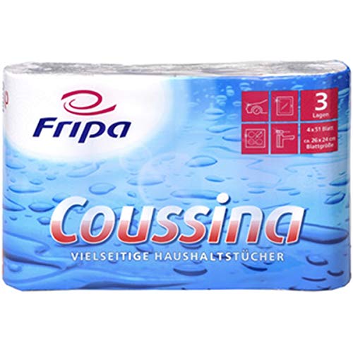 fripa 3204002 Küchenrolle Coussina, 3-lagig, weiß von fripa