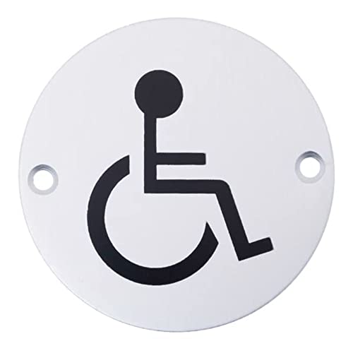 Behinderten-Symbol, Aluminium, 76 mm, Schild mit Befestigungen von frisco (u.k.) sales limited