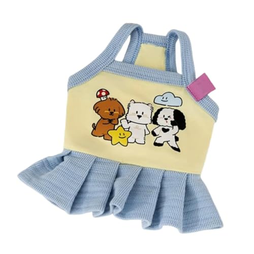 Niedliches Katzen-/Hundekleid, atmungsaktiv, leicht, Haustierkleidung, Welpenmuster, Hunde-Prinzessinnenkleid, kleine Hunde von frissin
