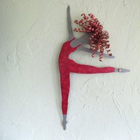 Ballett-Kunst Metall-Wand-Dekor Tanz Ballerina Skulptur Recycling-Metall Moderne Tanzkunst 12 X 20 Bereit Zu Versenden von frivoloustendencies