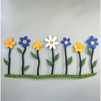 Upcycling Metallblumen Wandkunst Boho Gartenskulptur | 14 X 33 Upcycling Metallblumen Wandkunst Boho Gartenskulptur | 14 X 33 von frivoloustendencies