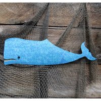 Wal Kunst Metall Wand Skulptur Ozean Thema Terrasse Blau Aqua Teal Volkskunst 9 X 30 Sofort Lieferbar von frivoloustendencies