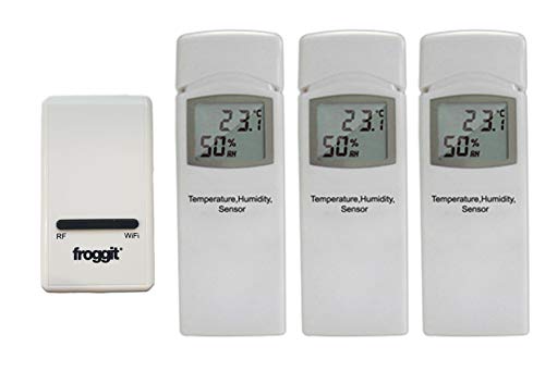 froggit DP1500 Wi-Fi Wetterserver Funk Wetterstation USB Dongle inkl. 3 Thermo-Hygrometer Funksensor von froggit von froggit