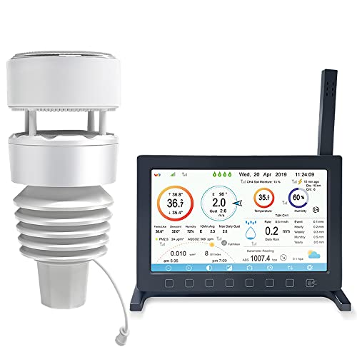 froggit HP2000 WiFi Funk Wetterstation mit drahtlosen ultrasonic und haptichen 7-In-1 Außensensor von froggit