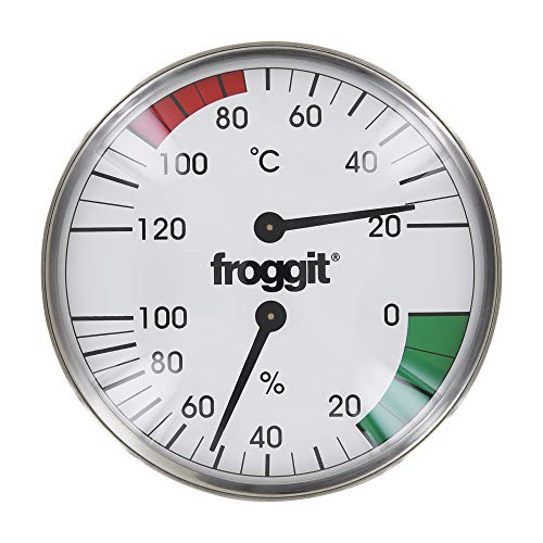 froggit Saunathermometer Edelstahl Temperatur Luftfeuchte von froggit