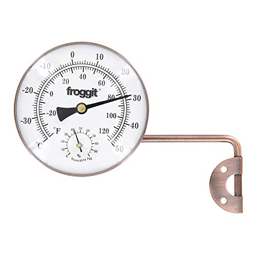 froggit Temperatur Luftfeuchte Retro Thermometer im Kupferdesign von froggit