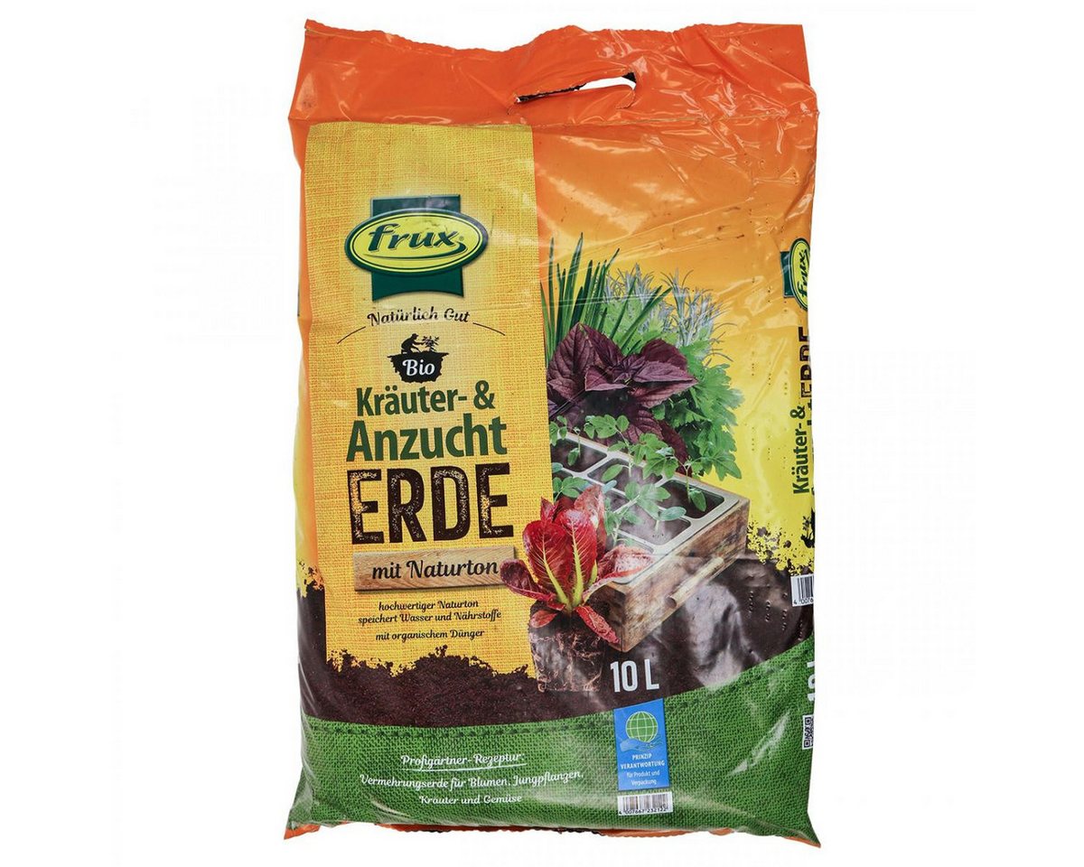 frux® Blumenerde Biologische Kräutererde für Anzucht und Aussaat ohne Torf von frux®