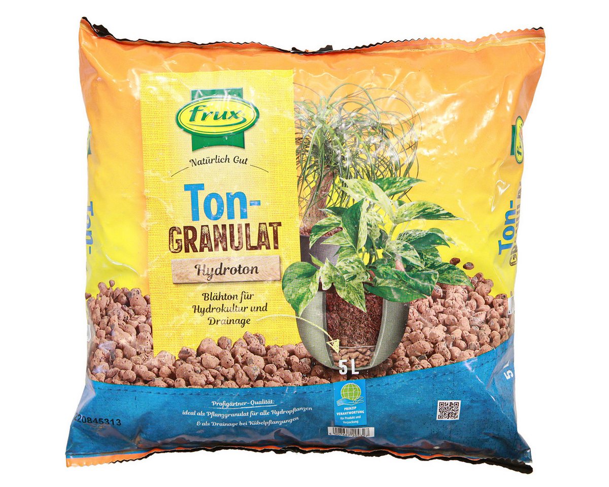 frux® Blumenerde Lecaton Pflanzgranulat Blähtonkugeln für Hydrokultur und Drainage von frux®