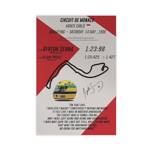 fsgfod Ayrton Senna Monaco Formel 1 Grand Prix Qualifizierungsposter auf Leinwand, Wandkunst, Dekordruck, Gemälde für Wohnzimmer, Schlafzimmer, Dekoration, 20 x 30 cm fsgfod Ayrton Senna Monaco Formel 1 Grand Prix Qualifizierungsposter auf Leinwand, Wandkunst, Dekordruck, Gemälde für Wohnzimmer, Schlafzimmer, Dekoration, 20 x 30 cm von fsgfod