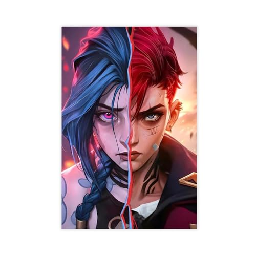 fsgfod Poster auf Leinwand, Motiv: Arcane Vi und Jinx, Schlafzimmer, Dekoration, Landschaft, Büro, Raumdekoration, Geschenk, 30 x 45 cm fsgfod Poster auf Leinwand, Motiv: Arcane Vi und Jinx, Schlafzimmer, Dekoration, Landschaft, Büro, Raumdekoration, Geschenk, 30 x 45 cm von fsgfod