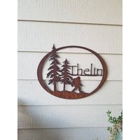 Big Foot Name Benutzerdefinierte Metallkunst Recycled Steel Wilderness Art Benutzerdefinierte Sasquatch Metall Adressschild Yeti Big Foot Name Benutzerdefinierte Metallkunst Recycled Steel Wilderness Art Benutzerdefinierte Sasquatch Metall Adressschild Yeti von fttdesign
