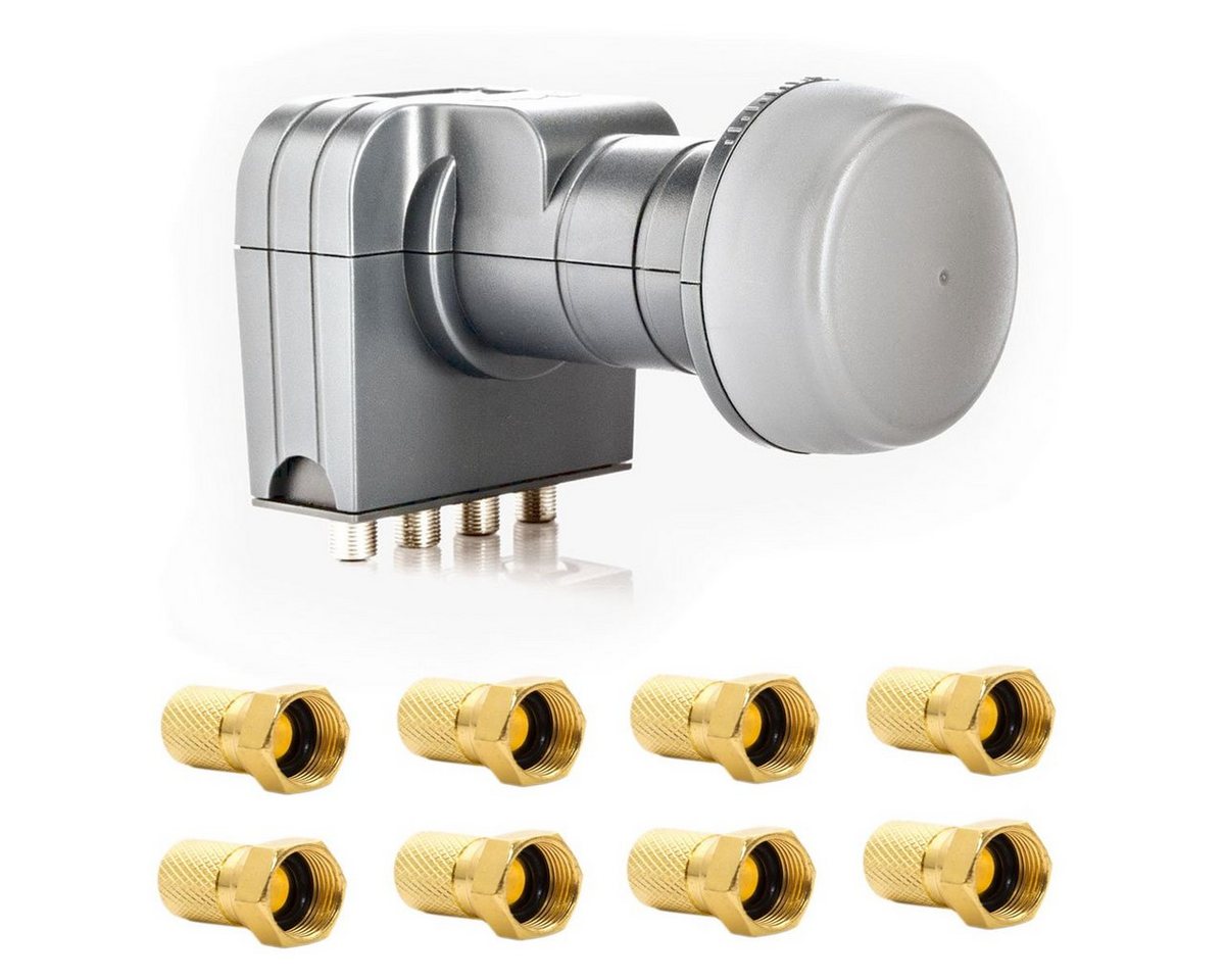fuba Fuba DEK 407 Quattro LNB Multischalter mit 8x F-Stecker Monoblock-LNB von fuba