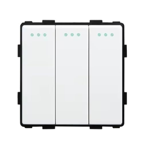 3er Schalter 3Fach 2Wege Glas - Lichtschalter Wechselschalter Unterputz Mechanischer Wandlichtschalter EU-Standard | weiß - Schalter 3er von fuchswerk