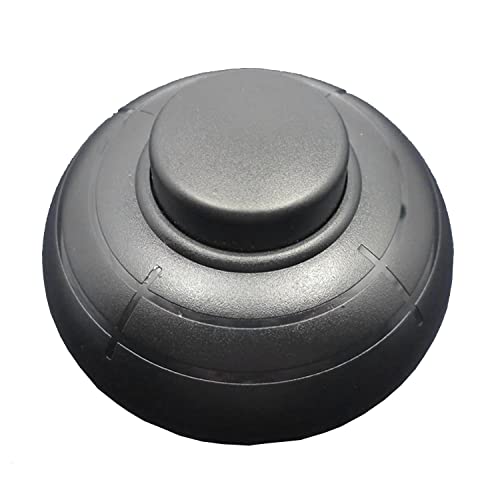 Fußschalter Rundfußschalter Fußtretschalter 230V 2A Druckschalter Schnurzwischenschalter 2-3 Adern Zwischenschalter Schnurschalter für Stehlamp Lampe | schwarz von fuchswerk
