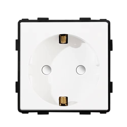 Steckdose Unterputz 1 Fach, Schuko Einzelsteckdose Wandsteckdose Steckdose 230V / 16A mit Kindersicherung Flach EU-Standard | weiß - Steckdose von fuchswerk