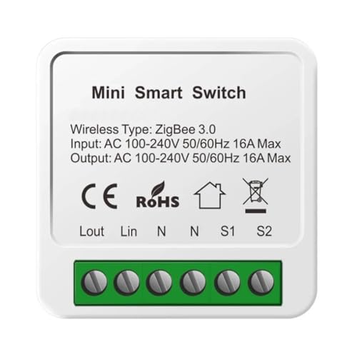 ZigBee Funk Empfänger - Wandschalter Lichtschalter mit Empfänger - 30M Reichweite | Schalter von fuchswerk