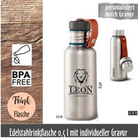 Edelstahl Trinkflasche 0, 5L Im Retrostyle Personalisiert Mit Gravur; Umweltfreundliche Getränkeflasche Namen Edelstahl Trinkflasche 0, 5L Im Retrostyle Personalisiert Mit Gravur; Umweltfreundliche Getränkeflasche Namen von fuerdichvonherzen