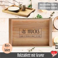 Personalisiertes Großes Holztablett | Platzsparendes, Stabiles Serviertablett Mit Gravur Personalisiertes Großes Holztablett | Platzsparendes, Stabiles Serviertablett Mit Gravur von fuerdichvonherzen