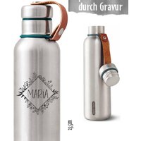Vintage Edelstahl Isolierende Trinkflasche 0, 5L Im Retrostyle Personalisiert Mit Gravur von fuerdichvonherzen